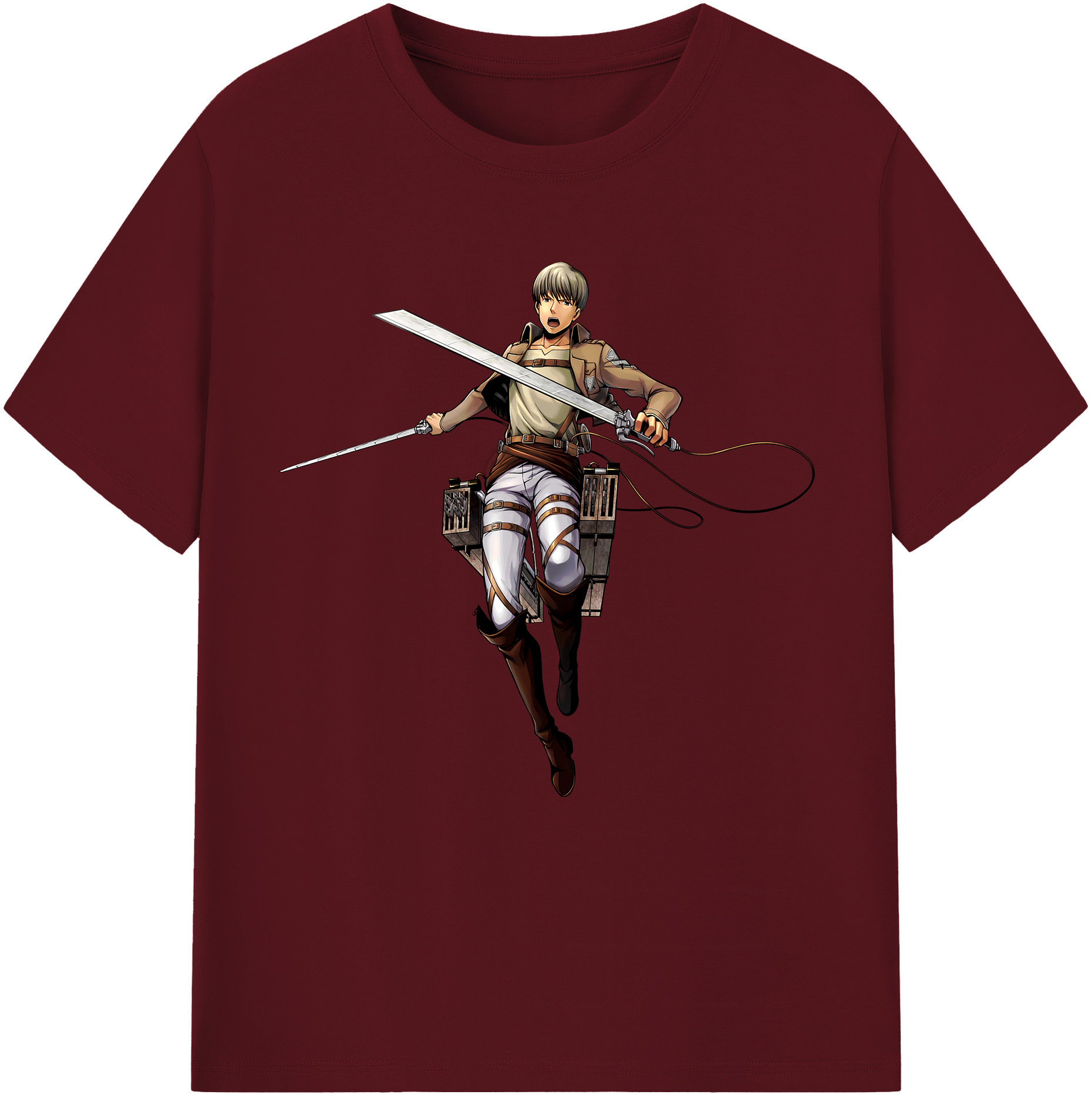 （画像用） 進撃の巨人 Attack on Titan 綿100％半袖Tシャツ（フロントプリント）